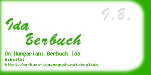 ida berbuch business card